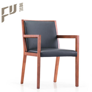 Wooden legs and armrest meeting conference room chair de bureau - Product Image 6