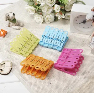 New Abs Material Mini Colorful Stainless Steel Spring Clothespin Drying Clip Clothes Pegs