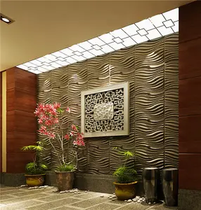 decoration wall panel with plant fiber / interior 3d effect wall panels for home decoration