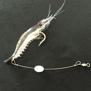 Sunsun — appât artificiel souple en forme de crevette pour la pêche, leurre pour attraper des poissons, avec hameçon phosphorescent, swimbait, 9cm, 6g - Product Image 4