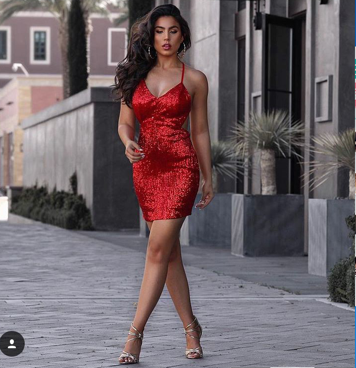 HOT Dress Sleeveless Party Wear Single Piece Dress Red One