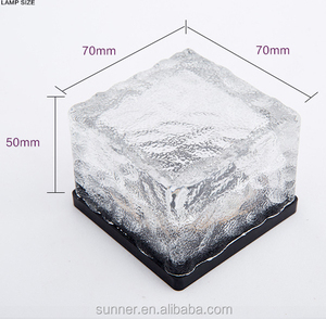Đèn LED Năng Lượng Mặt Trời Ngoài Trời Vườn Thủy Tinh Pha Lê Ice Brick <span class=keywords><strong>Deck</strong></span> Ánh Sáng Mặt Đất 7*7*5Cm - Product Image 3