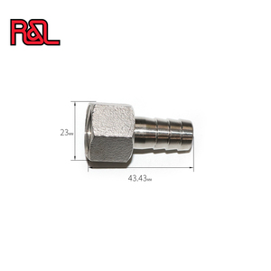 Homebrew Acero inoxidable 1/2 \ "Rosca hembra X 1/2 \" Barb Cross Nipple Fitting Material metálico para conexiones fáciles de elaboración casera - Product Image 2