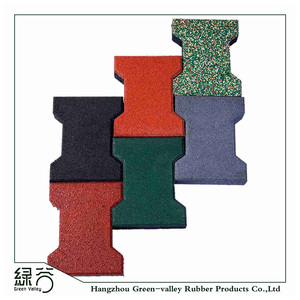 Outdoor bunte recyceltem gummi pflaster ziegel mit günstigen preis