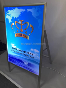 Siêu Mỏng Dẫn Lightbox Đứng Single/<span class=keywords><strong>Double</strong></span> Side Quảng Cáo Ngoài Trời Xách Tay Poster Hiển Thị Một Hội Đồng Quản Trị - Product Image 3