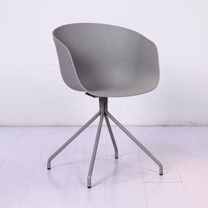 금속베이스 플라스틱 시트 현대적인 디자인 블랙 식당 욕조 의자 - Product Image 4