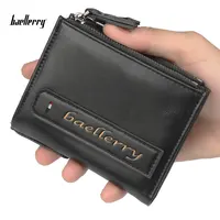 Baellerry-monedero de negocios para hombre, billetera corta informal con Clips para dinero