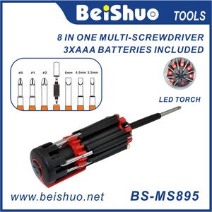 <span class=keywords><strong>8</strong></span> <span class=keywords><strong>in</strong></span> <span class=keywords><strong>1</strong></span> tragbarer Multifunktions-Schrauben dreher mit 6 <span class=keywords><strong>LED</strong></span>-Leuchten - Product Image 2