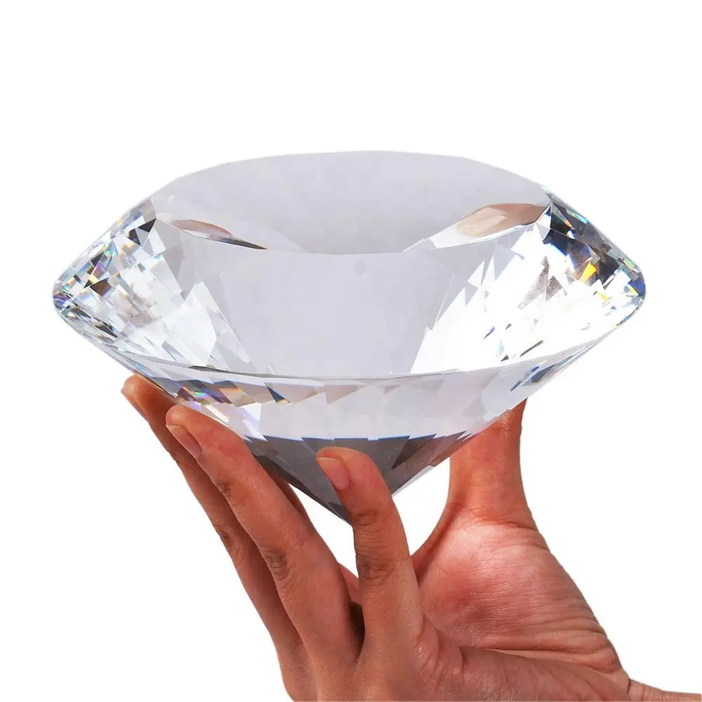 क्रिस्टल हीरा बड़े आकार 150mm 5.9 इंच सजावट शादी के लिए दुकान घर कार्यालय बार सबसे अच्छा उपहार के लिए प्रेमी परिवार दोस्त