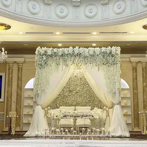 قاعة زهرة ديكور الأنابيب و ثنى خلفية Chuppah لحضور حفل زفاف