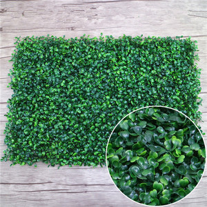 Wedding Home Party Decoration Green Faux Leaf Artificial Grass Carpet Artificial Grass <strong>Flower</strong> <strong>Wall</strong> <strong>Panel</strong> - Product Image 1