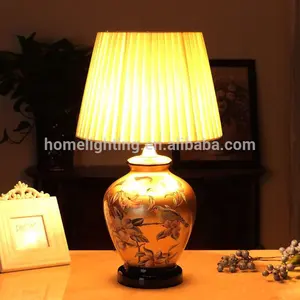Decorative Lampara Mesa Hand Painted Antique Chinese Porcelain Light Custom Ceramic Base China Side Table Lamp Bedroom Lamps