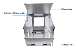 Portátil iluminación foto Caso <span class=keywords><strong>de</strong></span> estudio <span class=keywords><strong>de</strong></span> iluminación LED Foldio <span class=keywords><strong>caja</strong></span> 47cm * 47cm * 10cm <span class=keywords><strong>de</strong></span> estudio <span class=keywords><strong>de</strong></span> fotografía - Product Image 3