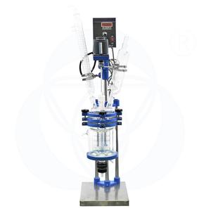 Laboratory Jacketed Layer Chemical Glass Reactor Double Layers Glass Reactor 1L - Product Image 1
