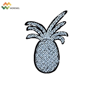 Miếng Dán Dứa Đính Kim Sa Làm Bằng Tay 3D Đính Kim Sa Cho Quần Áo - Product Image 4