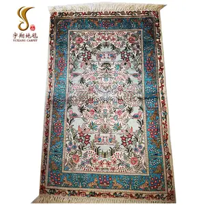 Yuxiang Luxury 2*3ft Beautiful Scene Persian Knot 100% Handmade Silk Rug