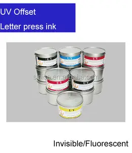 Offset UV carta prensa hoja de tinta alimentado de impresión invisible y fluorescente