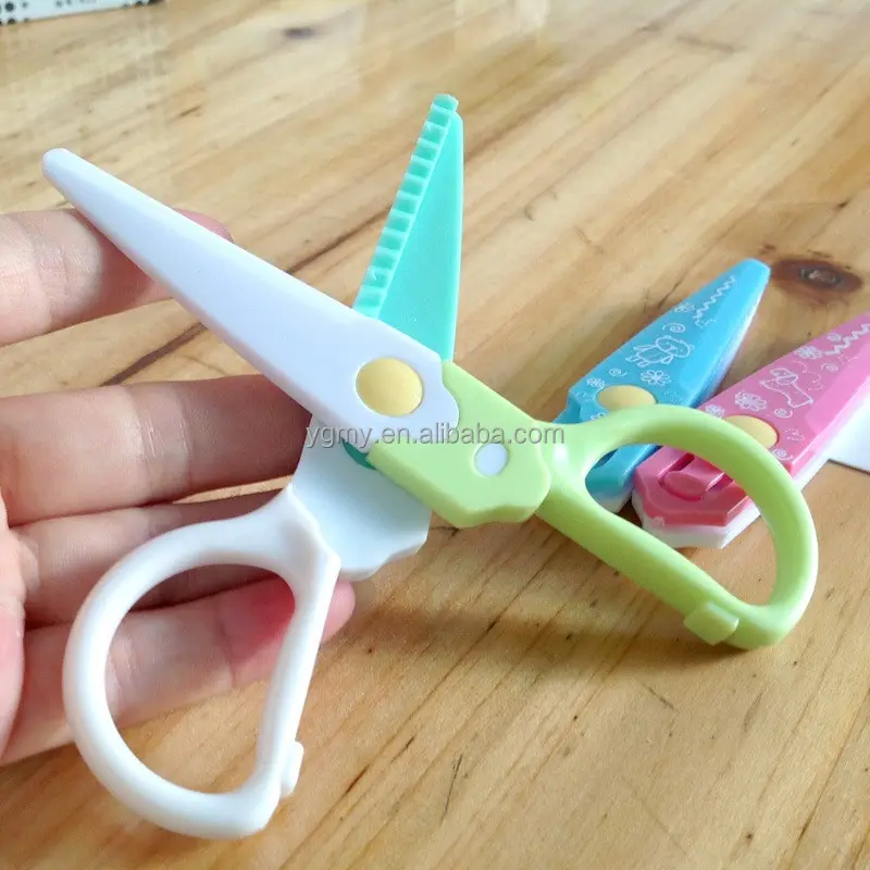 Симпатичные пластиковые ножницы «сделай сам» кавайные для бумаги Резак Скрапбукинг Детские офисные школьные принадлежности корейские Канцтовары