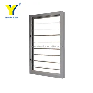 Als/nzs2047 als/nzs2208& als/nzs1288 glas aluminium lamellen raam | geprefabriceerde | prijs van vaste aluminium louvre glas louvre