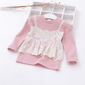 Del capretto della ragazza Personalizzata Marca Maglietta di Pizzo <span class=keywords><strong>Manica</strong></span> <span class=keywords><strong>Lunga</strong></span> Dalla Fabbrica Della Cina - Product Image 2