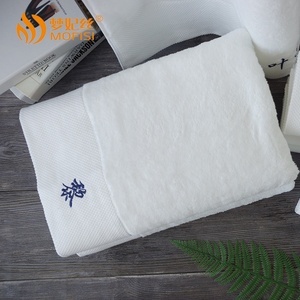 Hotel 100% Cotton <strong>White</strong> Face <strong>Towels</strong> Logo On Sale - Product Image 3