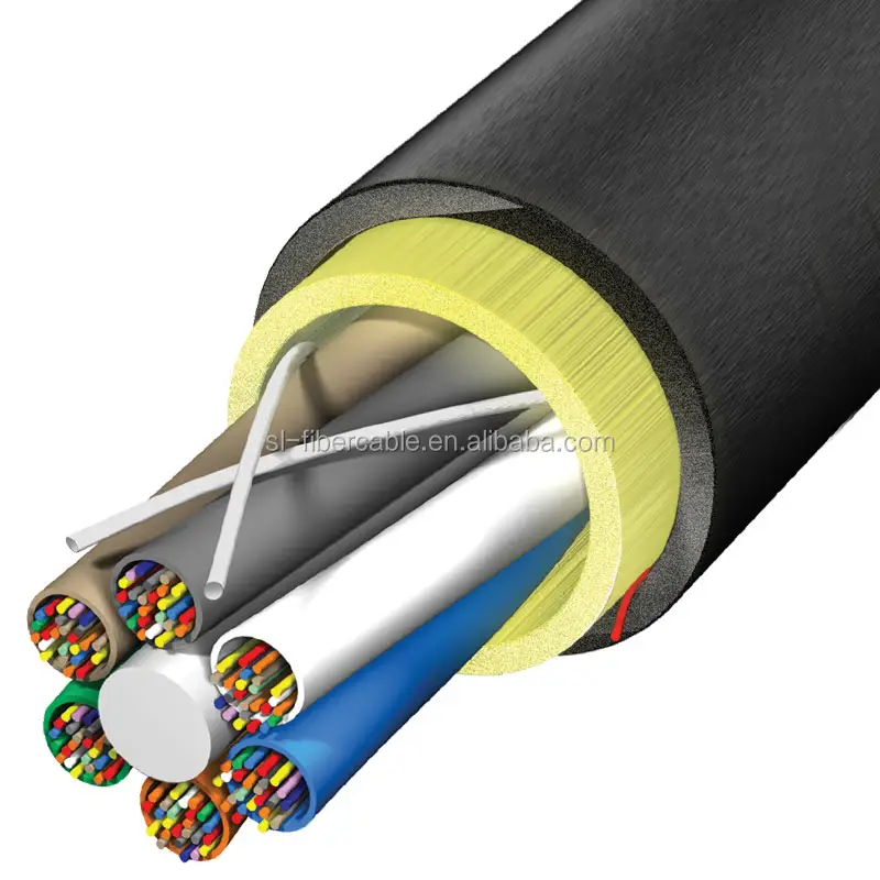24 ~ 384 núcleos trenzado capa blindado cable de fibra óptica de la cinta GYDTA