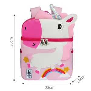 Детский ортопедический рюкзак для девочек, дизайнерский школьный портфель с 3D рисунком динозавра, антипотерянного единорога и т. Д., для детского сада