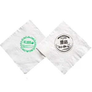 Papel de guardanapo impresso de logotipo personalizável, papel para guardanapo do restaurante da empresa do hotel