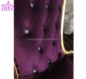 Chaise de massage des pieds spa pédicure avec lavabo blanc pour trône princesse manucure moderne et professionnelle de luxe violet - Product Image 3
