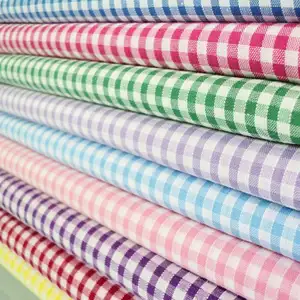 日本设计 100% 棉纱染色面料价格批发印花