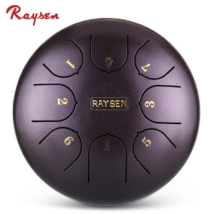 Tambour à langue en acier inoxydable Raysen 8 tons pour enfants, mini tambour de poche électroplaqué de 6 pouces avec couleurs personnalisables - Product Image 2