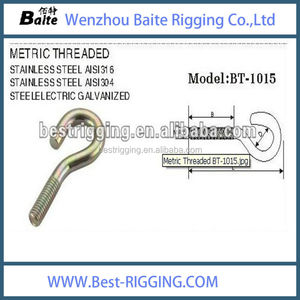 Thép Metric Threaded Phần Cứng Eye Bolt Eyebolt Vít Trong Xoắn Ốc Móc Áo C Cup Móc - Product Image 3