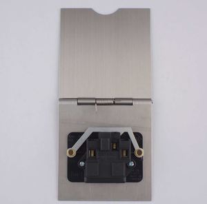 Plaque électrique WK en acier inoxydable 13A 1 Gang Floor Socket - Product Image 3