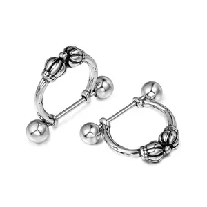 Wholesale fashion jewelry most fashionable rock earrings stainless steel earrings designed for men
