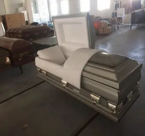 KM2015 cheap steel caskets coffins in guangzhou