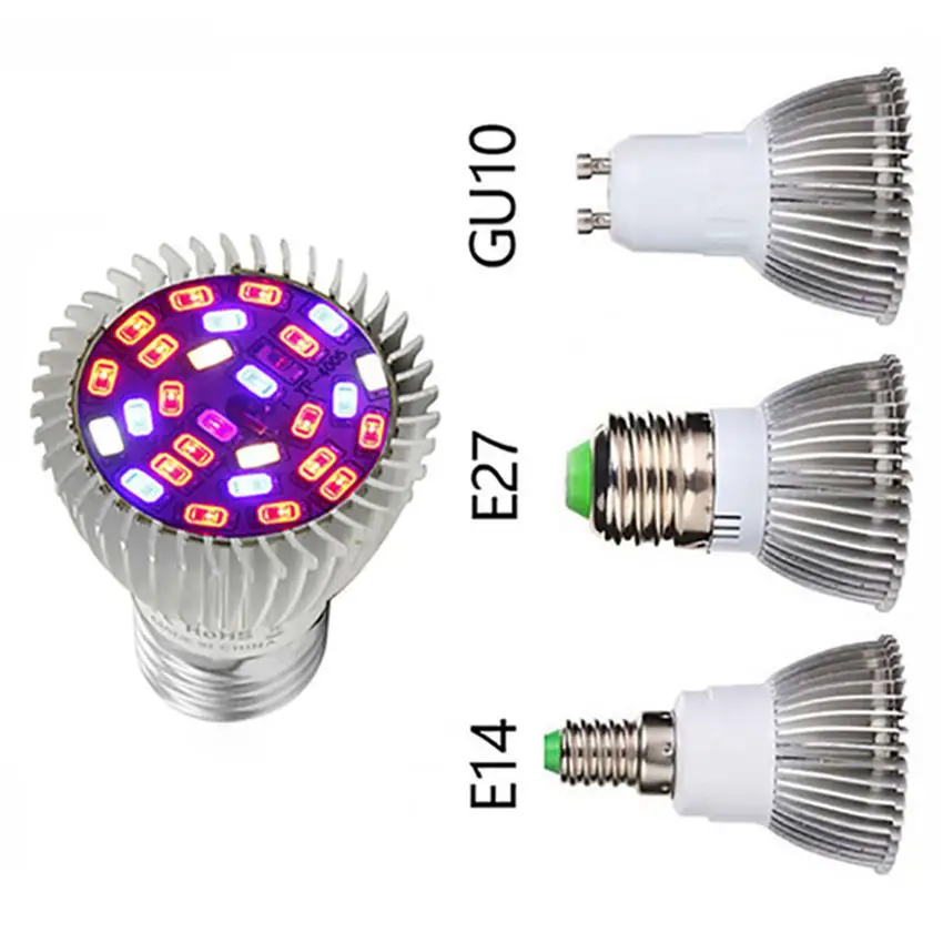 28W LED גידול אורות E27 E14 GU10 SMD5730 צמח מנורת עבור שתיל Vegs צמיחת פרח הידרופוני מערכת