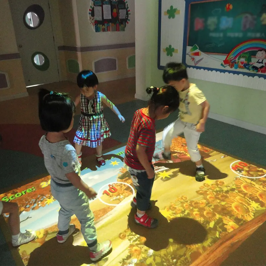 5500 lumen interactive floor system UNLIMITED effects, interactive floor tiles projection for kid games,exhibition..