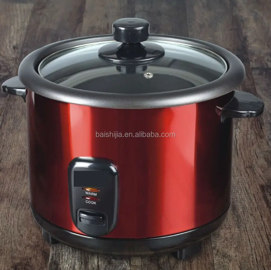 CB CE disetujui 700 W 1.8L Mini Silinder Bentuk Merah Listrik Rice Cooker dengan Kapal