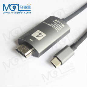 Câble USB C vers <span class=keywords><strong>HDMI</strong></span>, 1.8M, 4K, 30HZ, tête métallique, câble adaptateur Type C vers <span class=keywords><strong>Hdmi</strong></span> pour <span class=keywords><strong>GALAXY</strong></span> <span class=keywords><strong>S8</strong></span> - Product Image 2