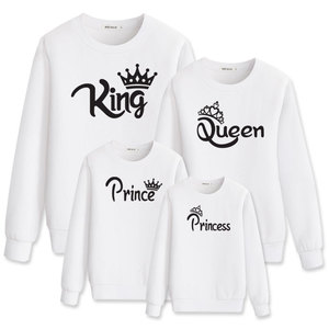 Pull-over de vêtements assortis pour la famille personnalisé T-shirt à manches longues roi et reine - Product Image 6