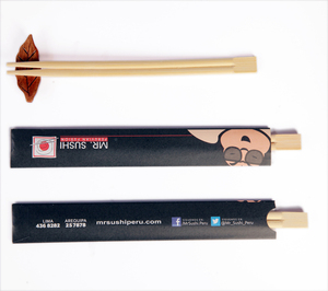 Palillos de bambú con logo personalizado - Product Image 6