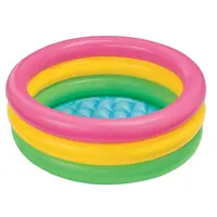 इंटेक्स 57107 inflatable 3 के छल्ले सूर्यास्त चमक बच्चे पूल रंगीन स्विमिंग पूल