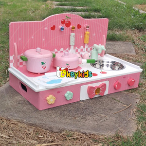 Ensemble de cuisine en bois pour filles, nouveau ensemble de cuisine en bois à la mode, ensemble de cuisine amusant pour filles W10C226, vente en gros - Product Image 3