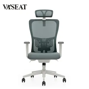 Modern Ergonomic Lift Chair With Adjustable Rolling Headrest Swivel Metal Office Meeting Chair Made Of Durable Aluminum