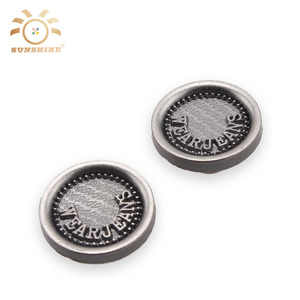 Vêtements antic argent en laiton métal tack boutons à queue pour denim jeans - Product Image 1