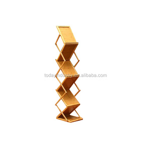Moderne Bamboe Tijdschriftenrek Folder Stand Opvouwbaar A4 Brochure Houder - Product Image 3