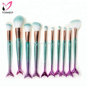 2018 cola <span class=keywords><strong>de</strong></span> pez <span class=keywords><strong>sirena</strong></span> unicornio maquillaje cepillos Set <span class=keywords><strong>Amazon</strong></span> maquillaje cepillo - Product Image 3