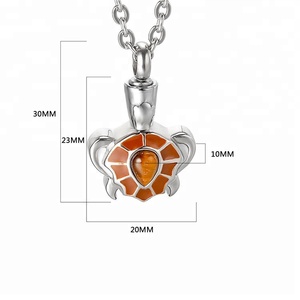 Marlary personalizado de acero inoxidable tortuga ceniza colgante mascota urna funeraria colgante tienda al por mayor - Product Image 6