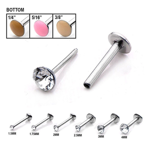 <strong>Fashion</strong> Bezel Setting Crystal 20g Push in Labret Studs Body <strong>Piercing</strong> <strong>Fashion</strong> <strong>Jewelry</strong> <strong>Piercing</strong> <strong>Jewelry</strong> - Product Image 4