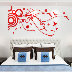 Adesivi Murali Creativi con Motivo Floreale <span class=keywords><strong>per</strong></span> Parete TV, Tipo Decorativo <span class=keywords><strong>per</strong></span> Camere <span class=keywords><strong>da</strong></span> <span class=keywords><strong>Letto</strong></span> - Product Image 3